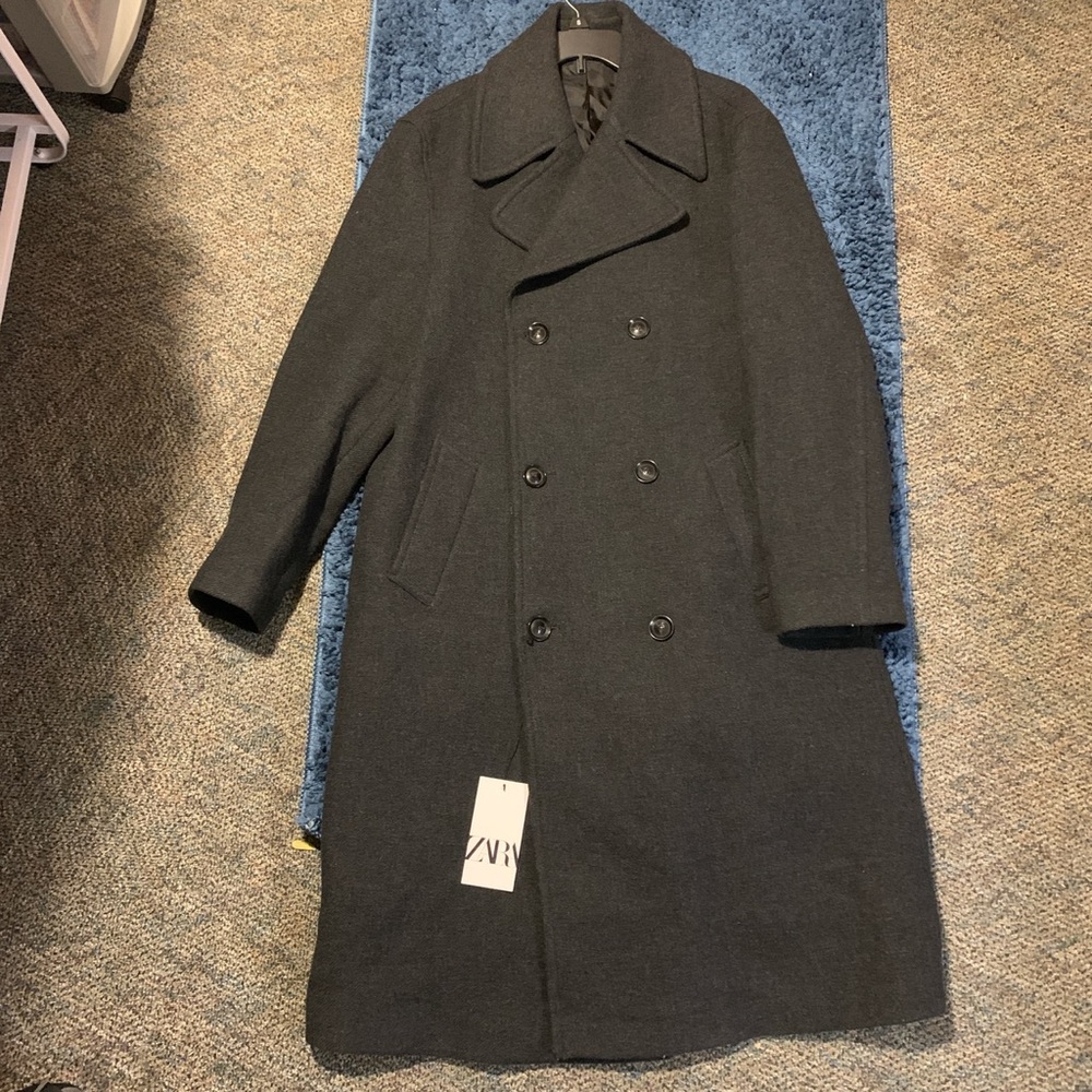 Brand New Zara  Double Breasted Overcoat